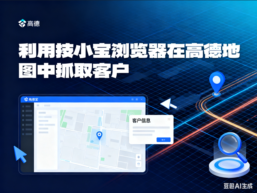 利用技小宝浏览器在高德地图中抓取客户