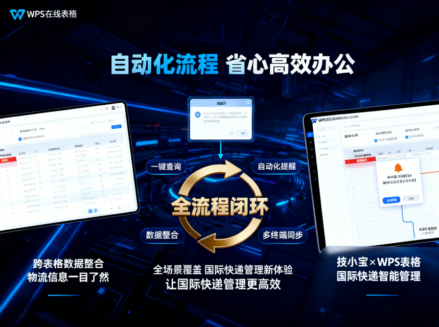 wps在线表格一键查询国际快递!!!