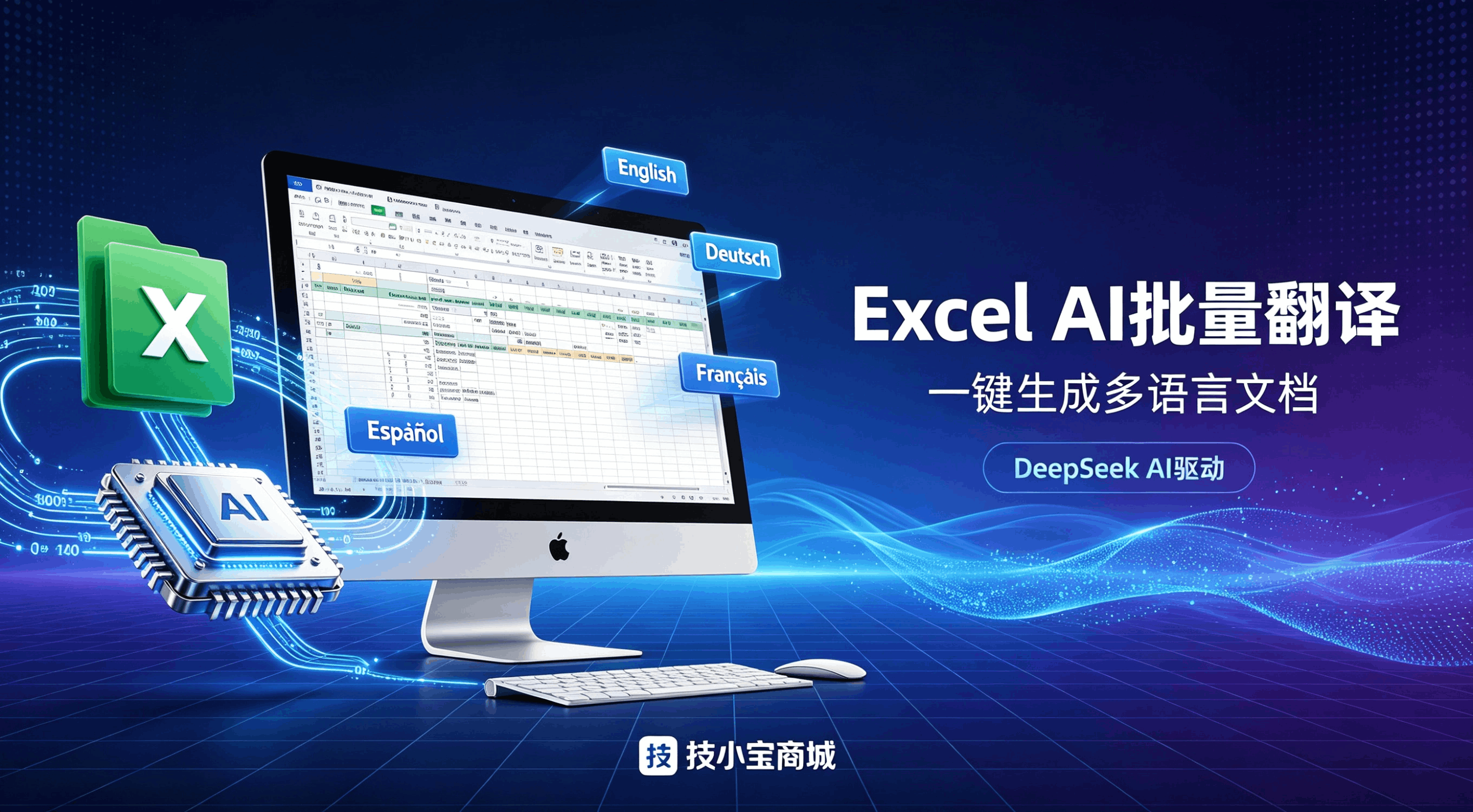 Excel AI多语言文档自动翻译工具