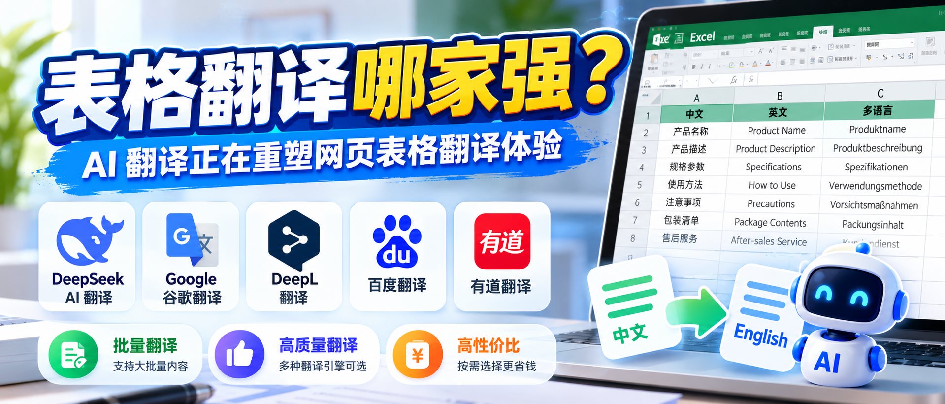 表格翻译哪家强?AI重塑翻译新体验