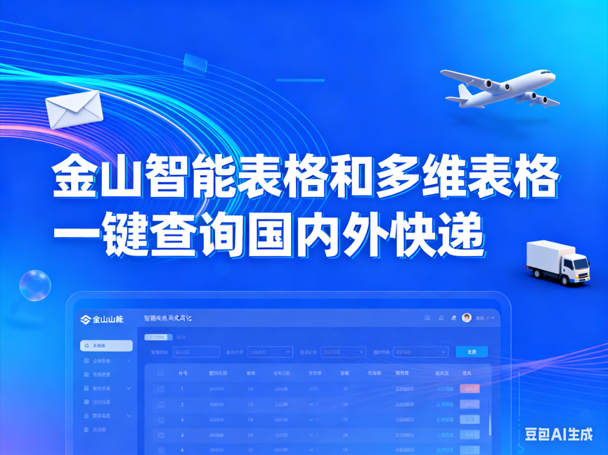 金山智能表格和多维表格一键查国内外快递